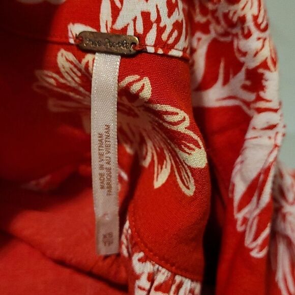 Free people red floral mini dress - Picture 7 of 8